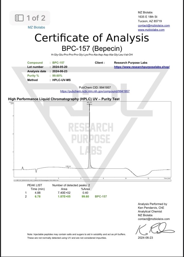 BPC 157 1000mcg 60 caps 99 48% | Research Purpose Labs