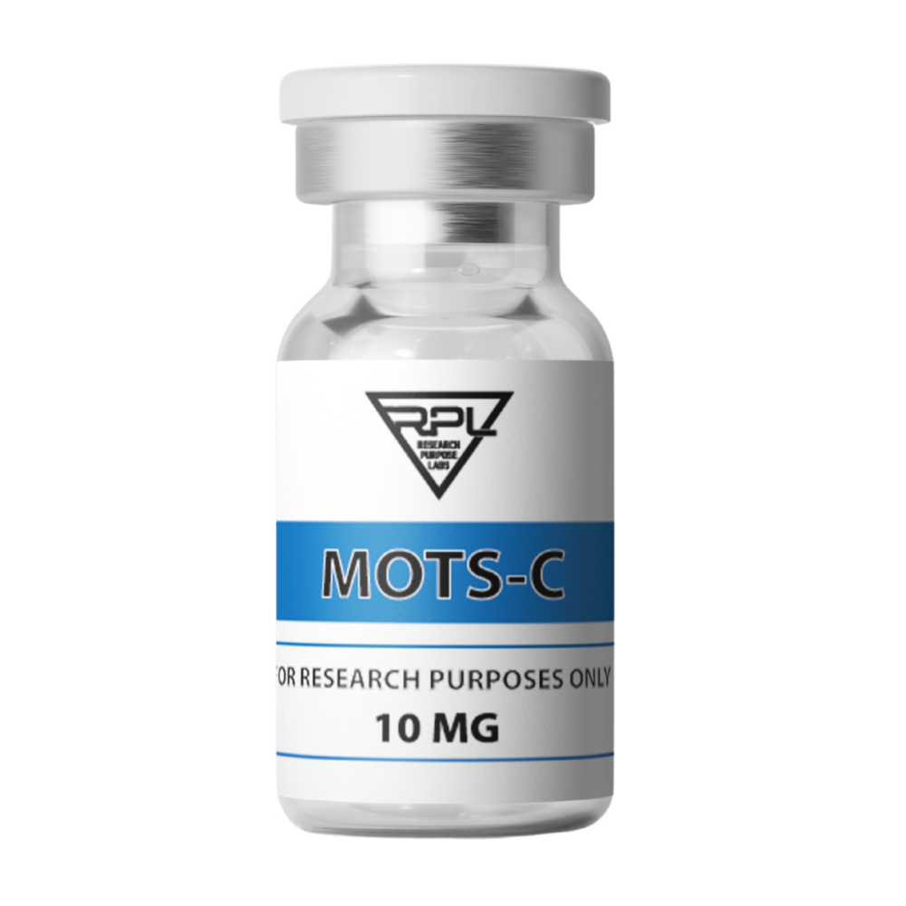 MOTS-C 10mg research peptide vial. | Research Purpose Labs MOTS C 10mg research peptide vial | Research Purpose Labs